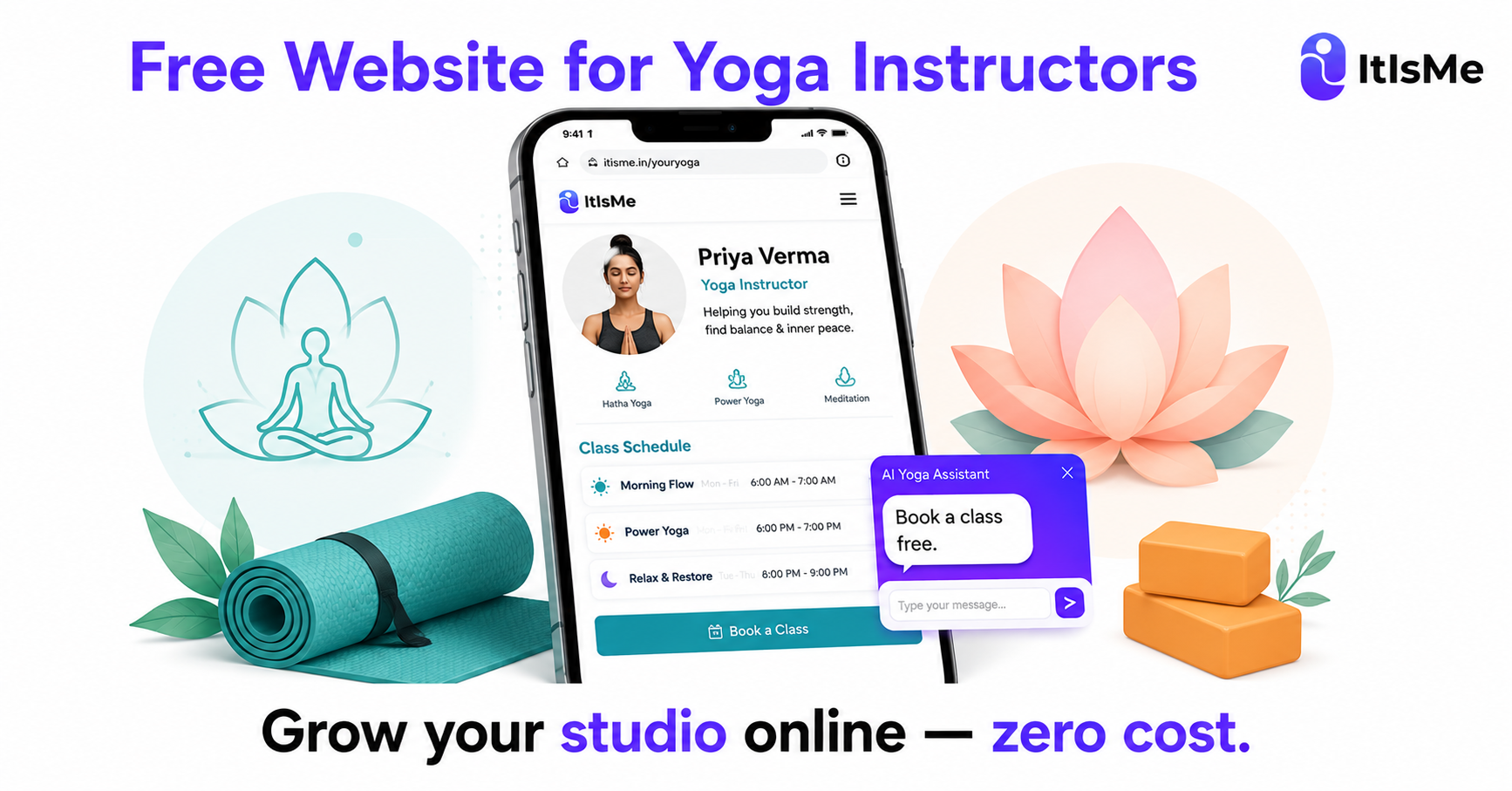 Free Website for Yoga Instructors and Studios