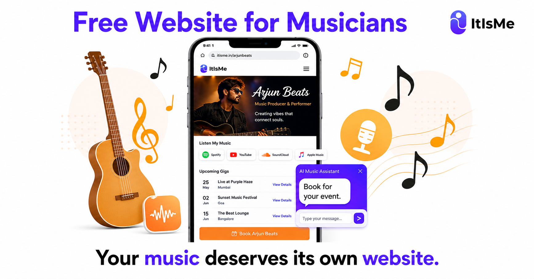 Free Website for Musicians and Performing Artists