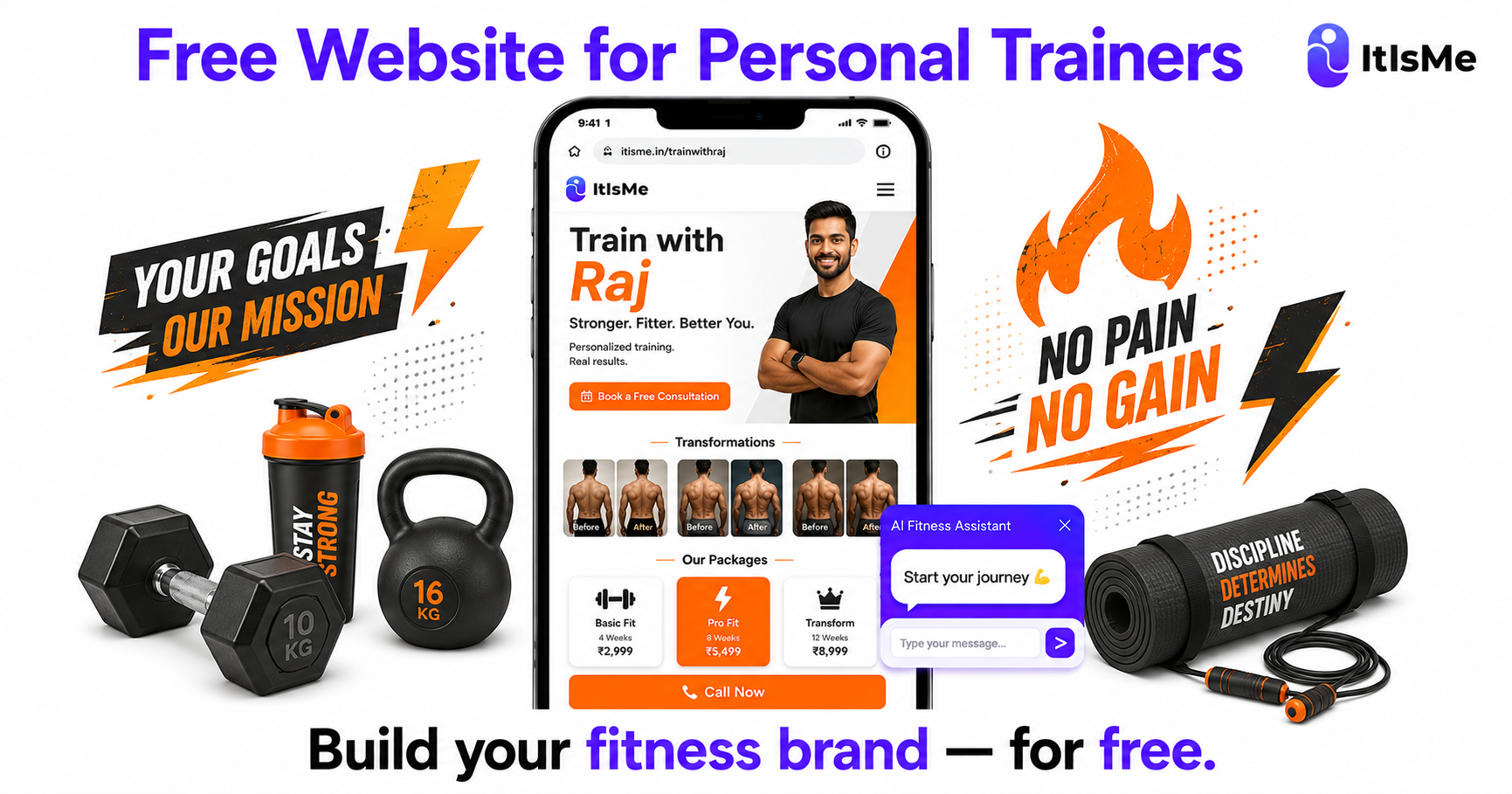 Free Website for Personal Trainers and Fitness Coaches
