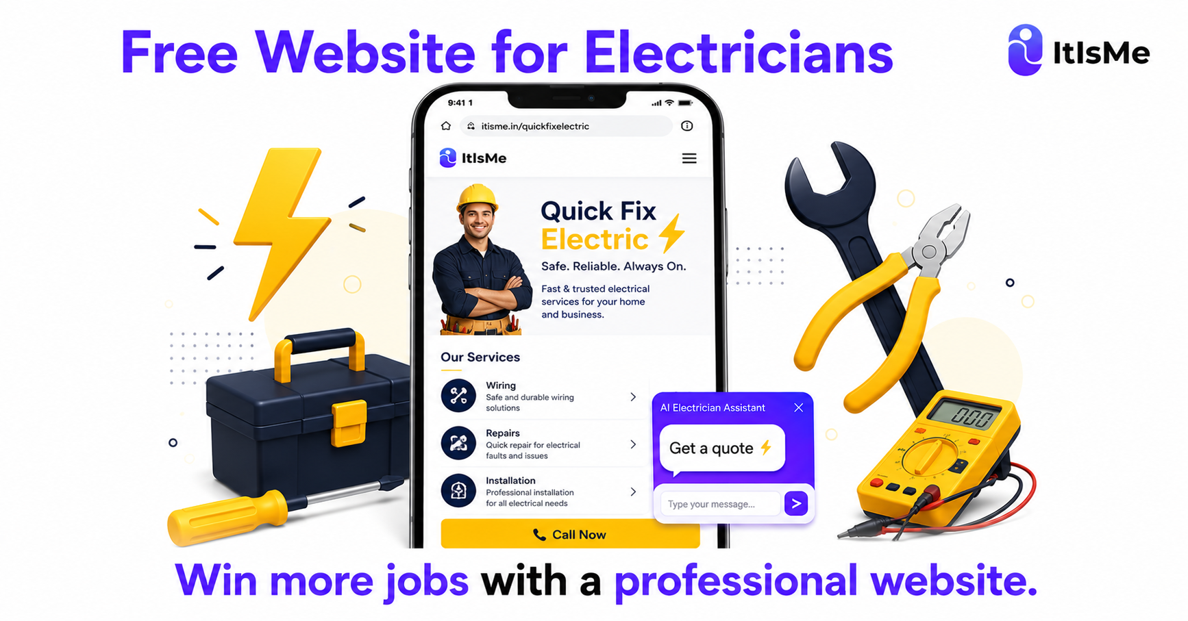 Free Website for Electricians and Electrical Contractors