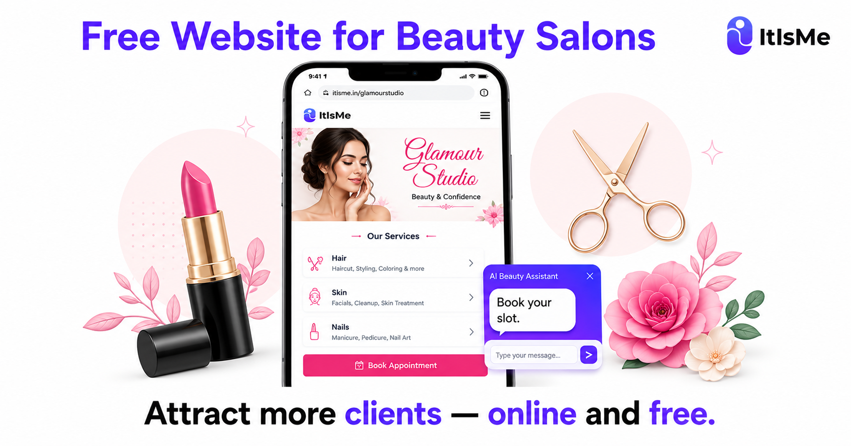 Free Website for Beauty Salons and Parlours