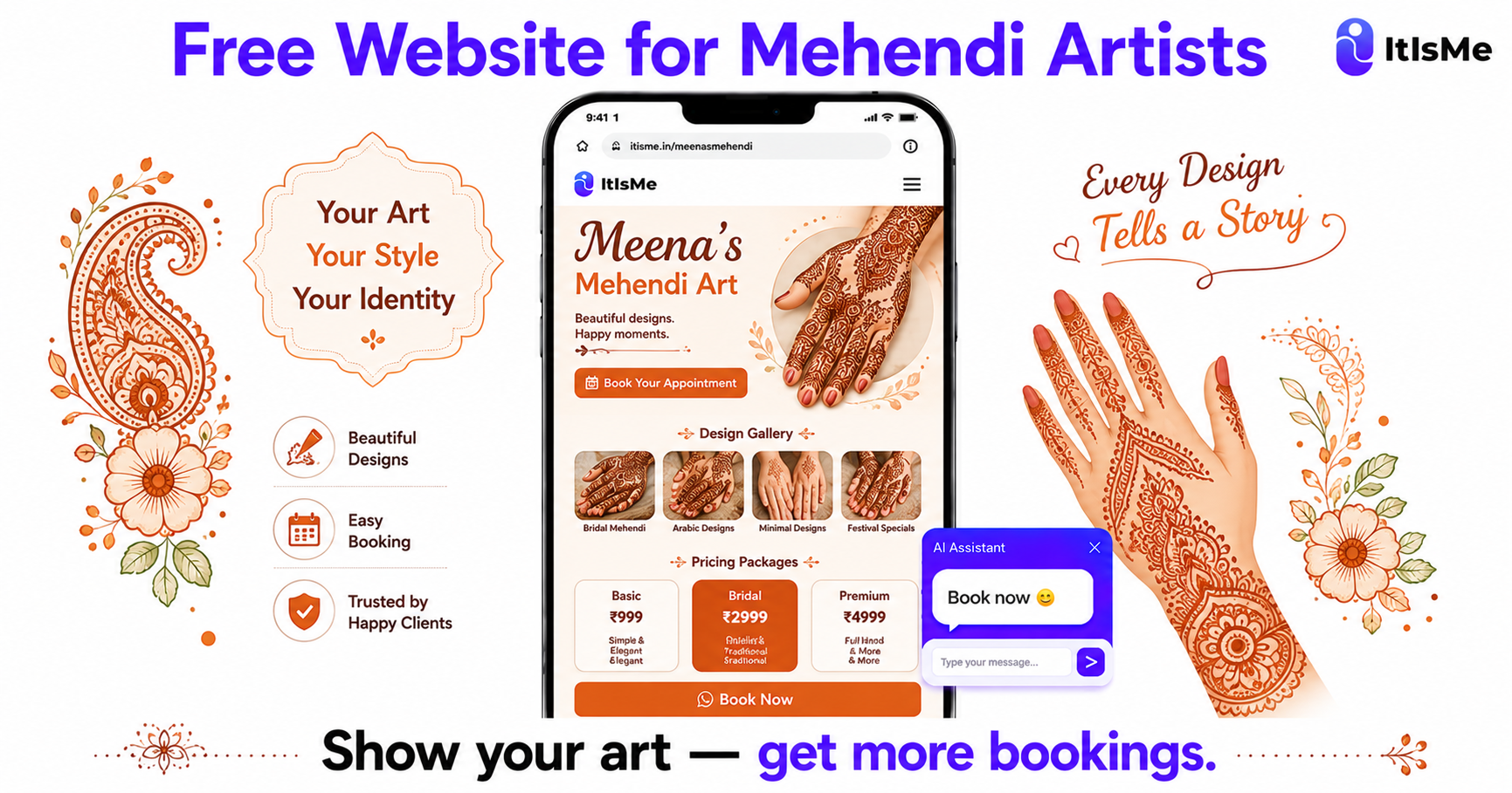 Free Website for Mehendi Artists and Henna Designers