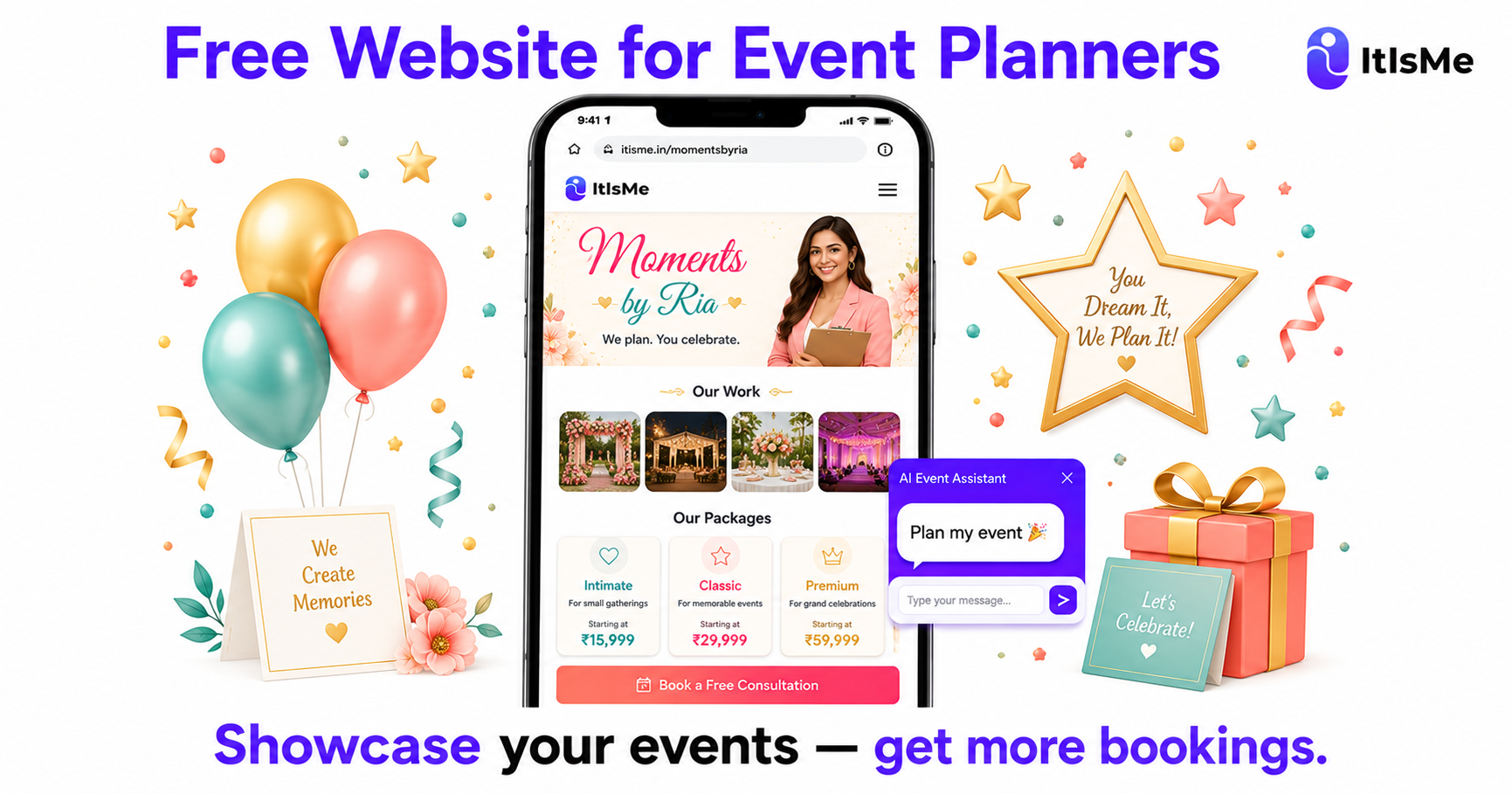 Free Website for Event Planners and Organisers