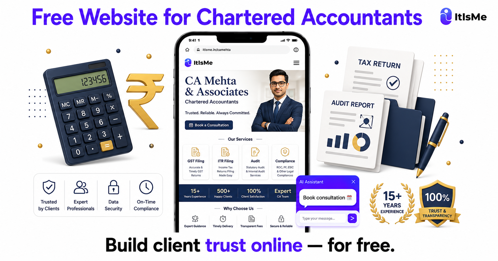 Free Website for Chartered Accountants and CA Firms