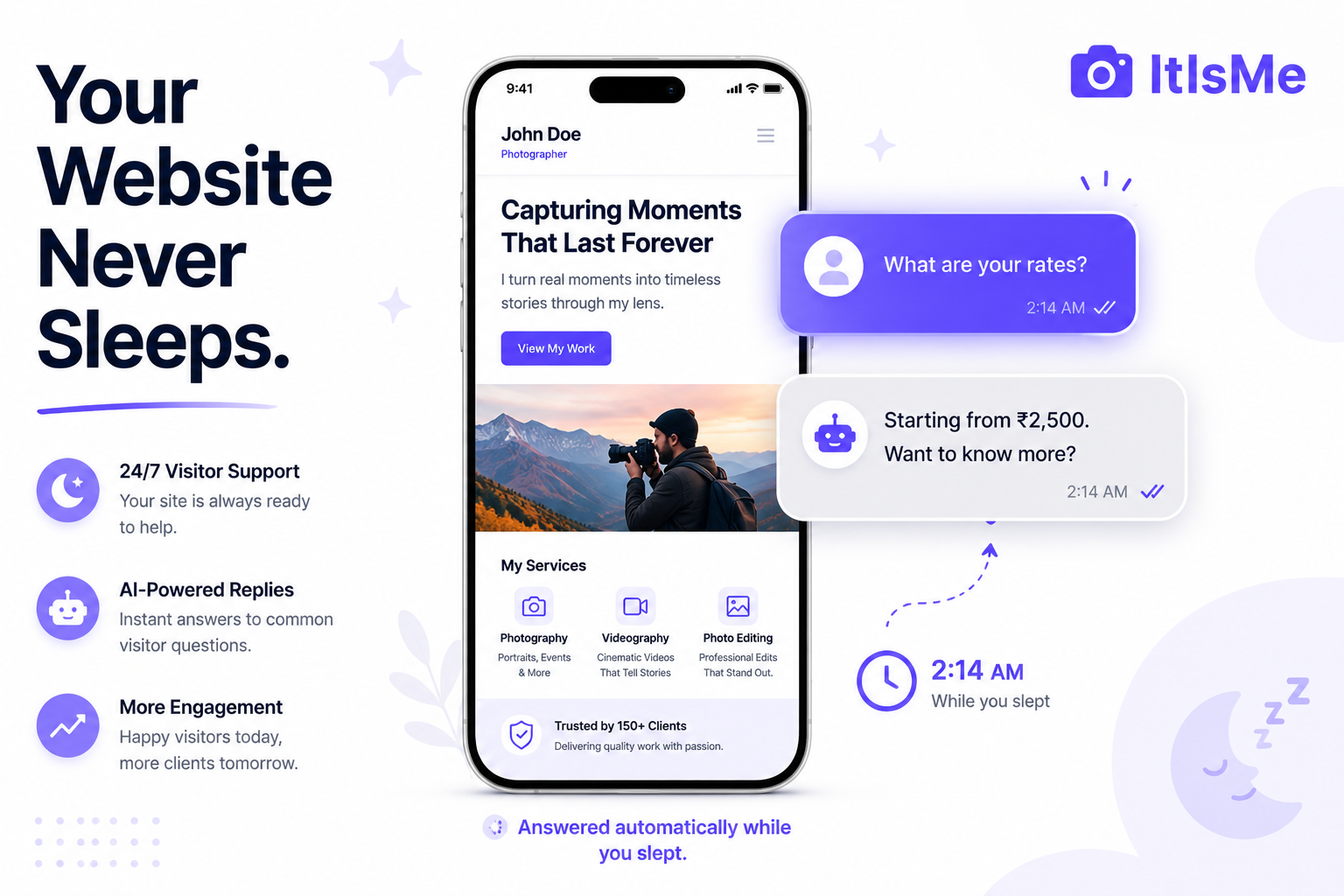 Free Website With AI Chat — Answers Your Visitors 24/7