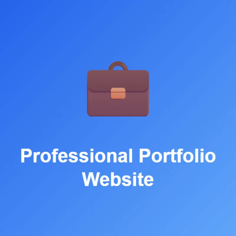 Professional Portfolio Website